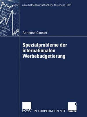 cover image of Spezialprobleme der internationalen Werbebudgetierung